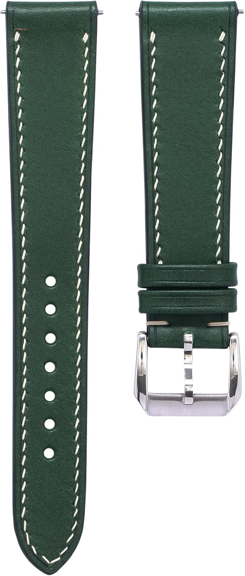 Buttero Full Grain Vegetable Tanned Leather Mens Watch Band - 19Mm 20Mm 22Mm Quick Release Watch Band - Handmade Premium Leather Watch Strap - Italian Genuine Leather Replacement Band