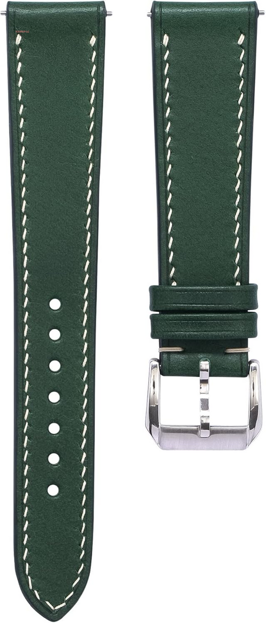 Buttero Full Grain Vegetable Tanned Leather Mens Watch Band - 19Mm 20Mm 22Mm Quick Release Watch Band - Handmade Premium Leather Watch Strap - Italian Genuine Leather Replacement Band