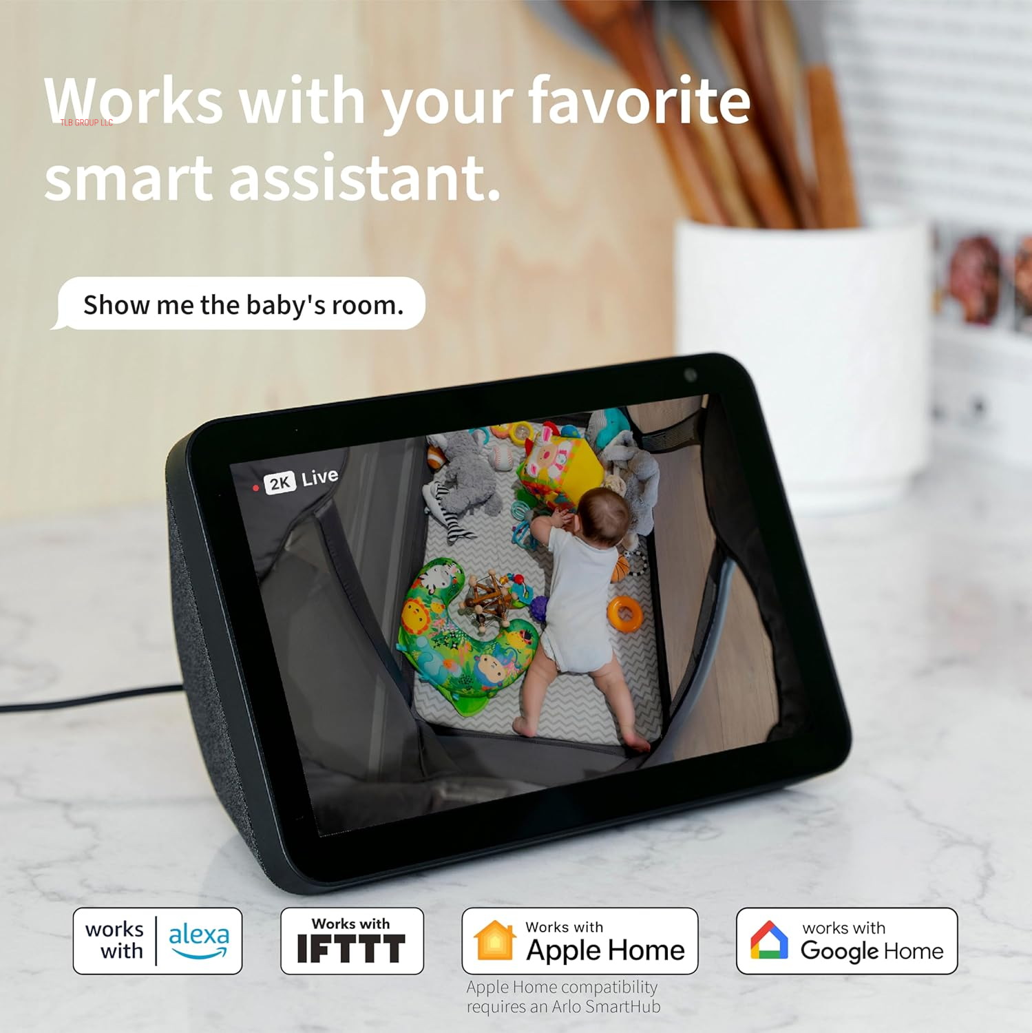 Essential Security Camera 2K | Indoor Only| 2Nd Gen | Baby Monitor & Pet Camera | Wired Automated Privacy Shield, 2-Way Audio, Night Vision, Live Stream, Motion Alerts & Notifications White,1 Cam