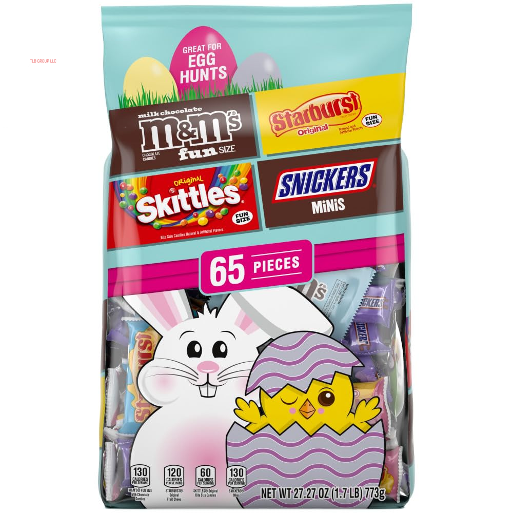 M&M'S, TWIX & STARBURST Candy-Filled Easter Eggs Bag, 11.04 Oz, 30 Count