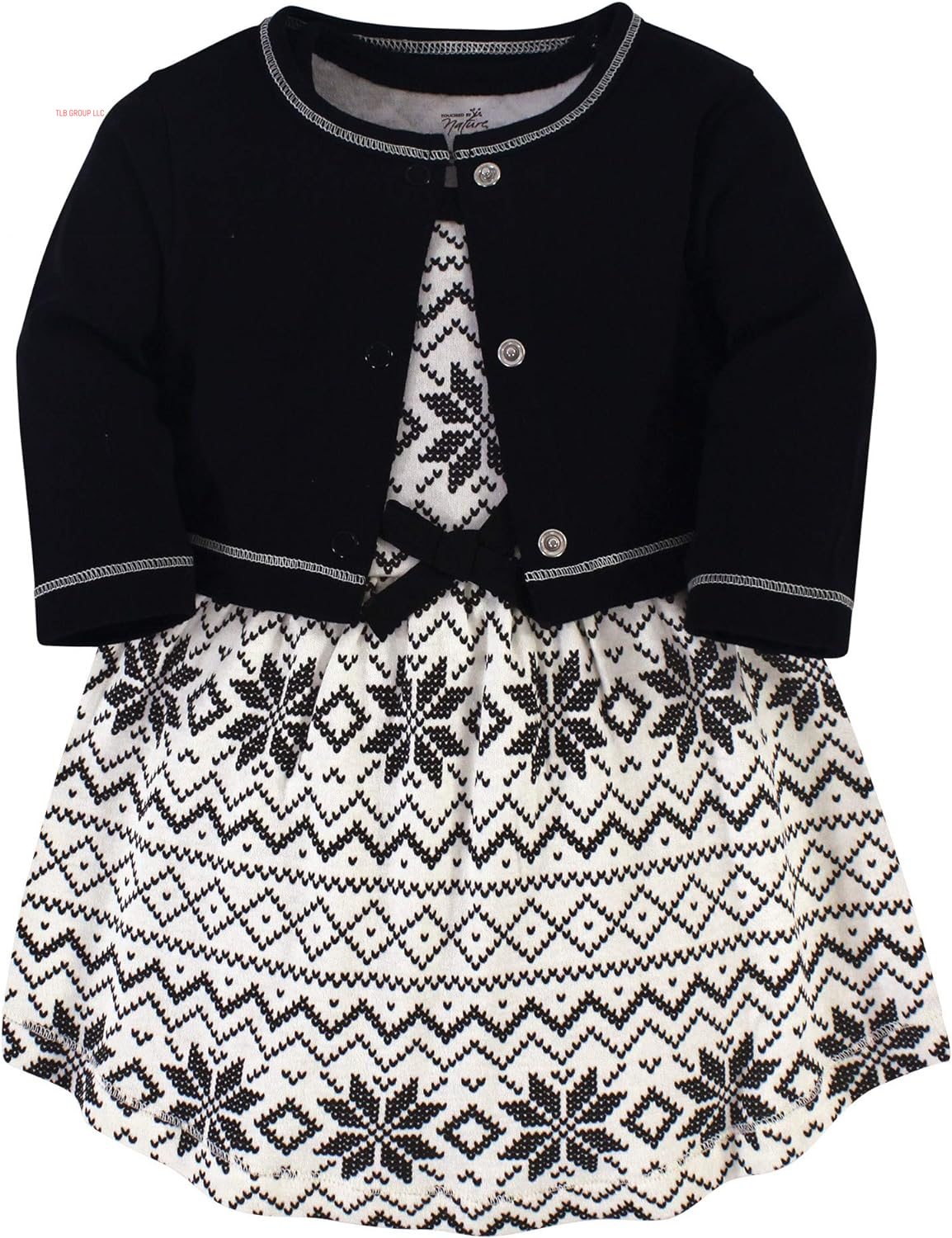 Baby Girl Organic Cotton Dress and Cardigan