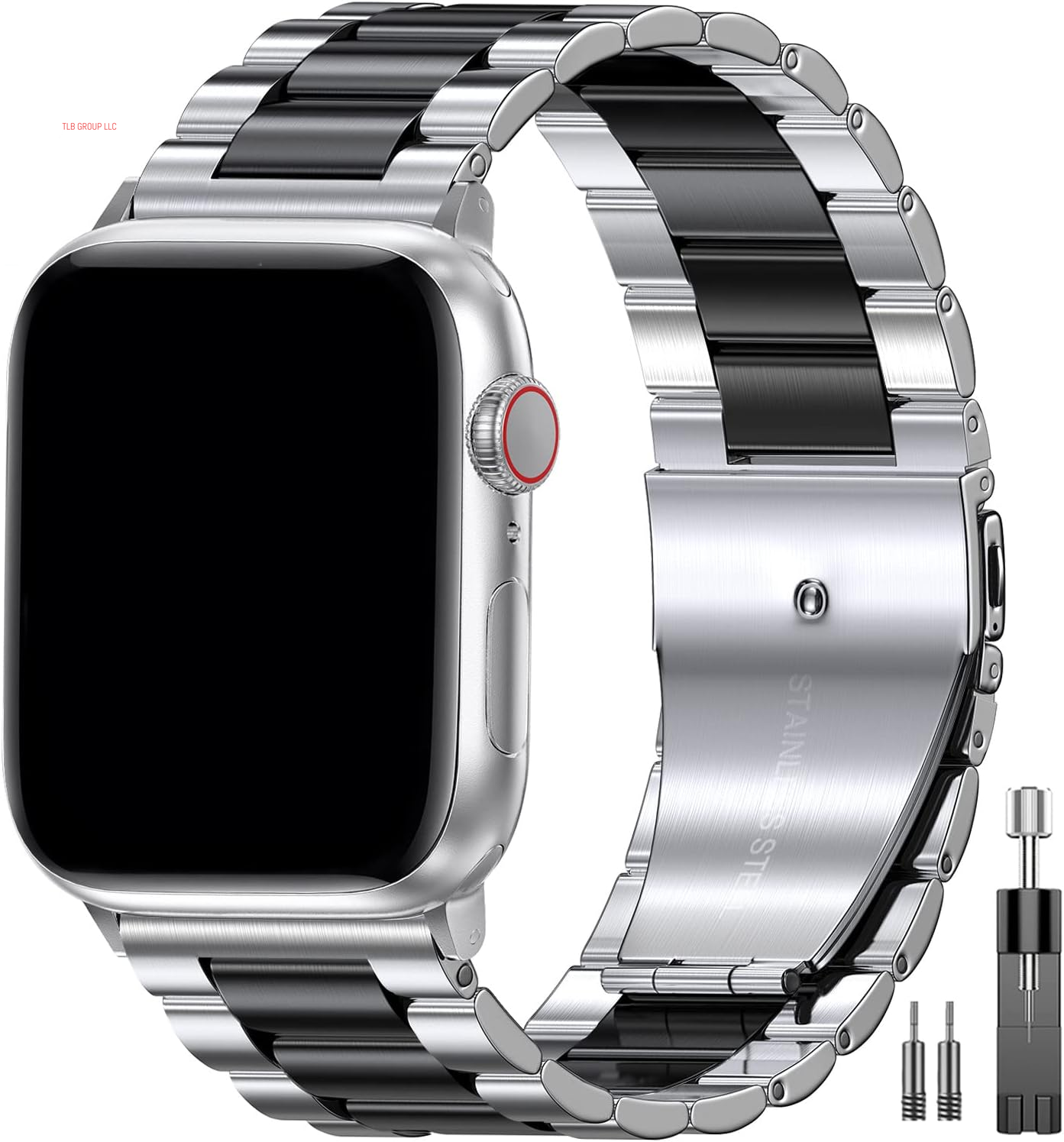 Metal Band Compatible with Apple Watch Band 49Mm 46Mm 45Mm 44Mm 42Mm 41Mm 40Mm 38Mm Men & Women, Business Stainless Steel Strap for Iwatch Bands Ultra 2, SE, Ultra Series 9 8 7 6 5 4 3 2 1