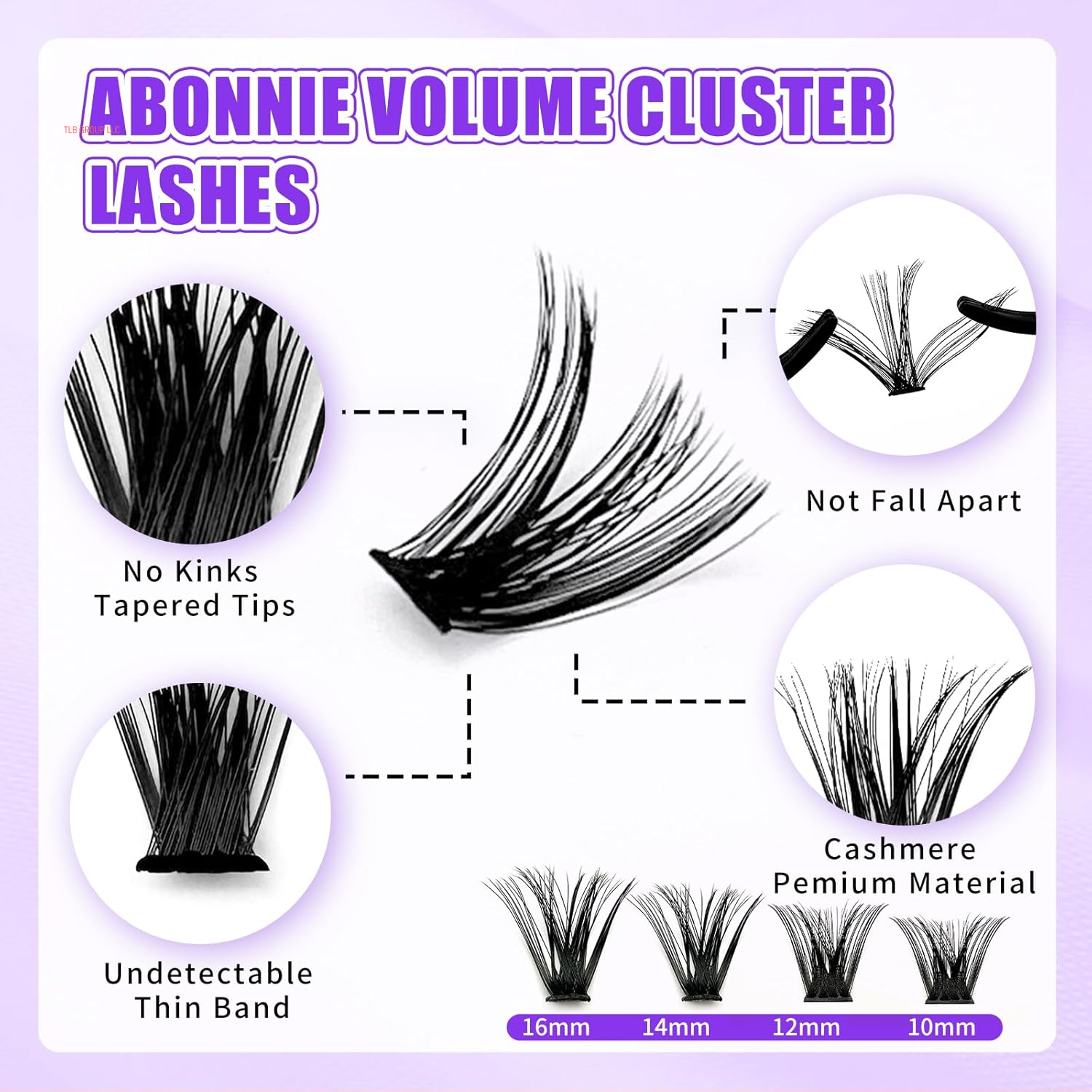 DIY Lash Extension Kit,280 Pcs Cluster Lash Extensions, 10-16Mm Mix Wispy Lash Clusters, 40D+50D D Curl Lash Clusters Kit with Bond and Seal and Tweezer and Remover,Fluffty Lash Extensions