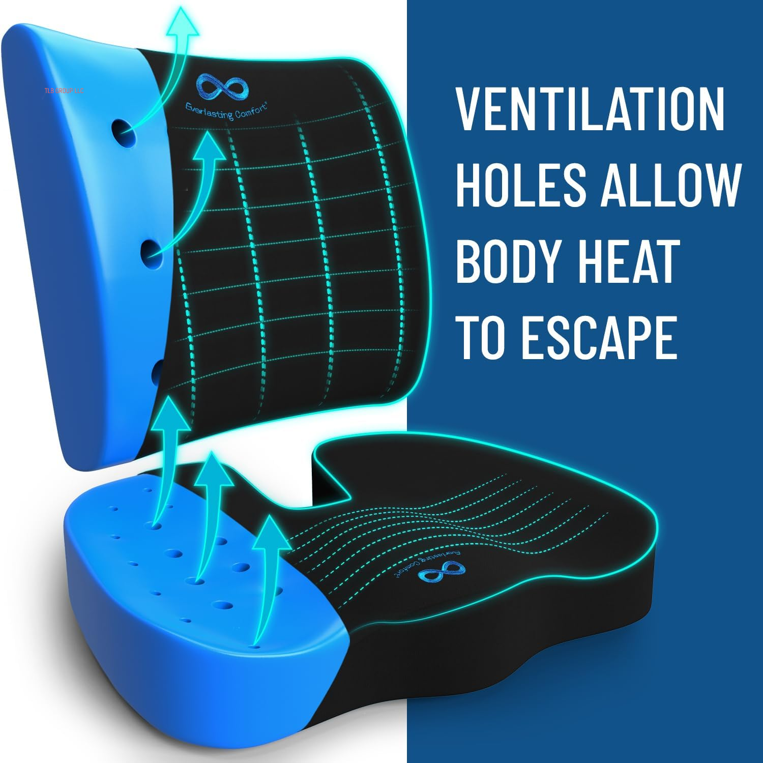 Gel Infused Memory Foam Car Seat Cushion & Lumbar Pillow Combo for Tailbone Pain, Sciatica, Sitting Fatigue - Booster Seat for Adults - Ergonomic Car Seat Cushions for Driving TRUCK DRIVER