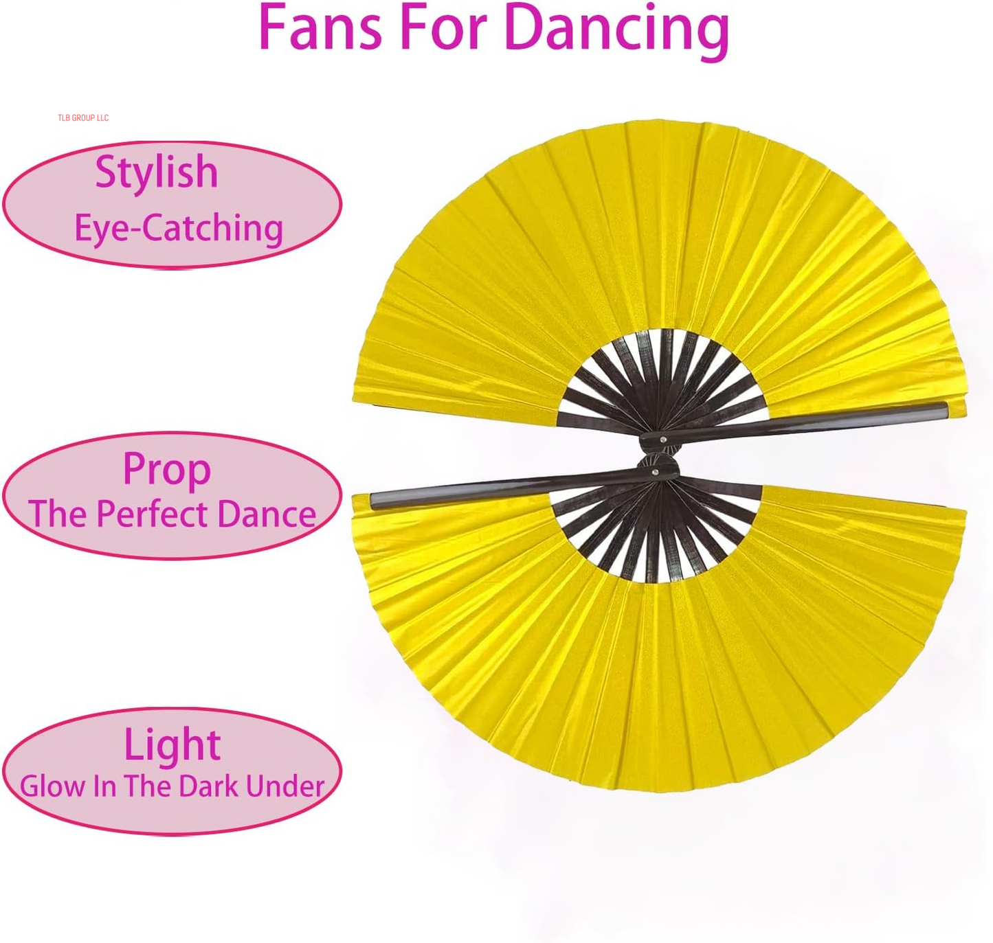 Boots on the Ground Fan, New Large Folding Hand Fan Line Dance Popping Fan,Handheld Clacking Fans for Line Dancing,Suitable for All Kinds of Dance Performances,Parties (Color#D,13.3In)