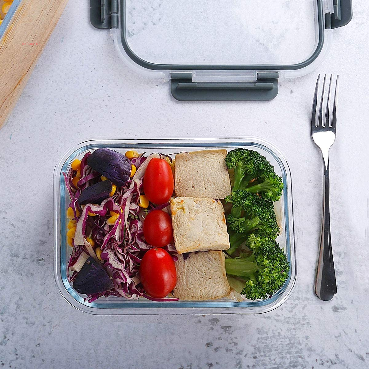 10-Pack,22 Oz Glass Meal Prep Containers,Glass Food Storage Containers with Lids,Glass Lunch Containers,Microwave, Oven, Freezer and Dishwasher (Gray)
