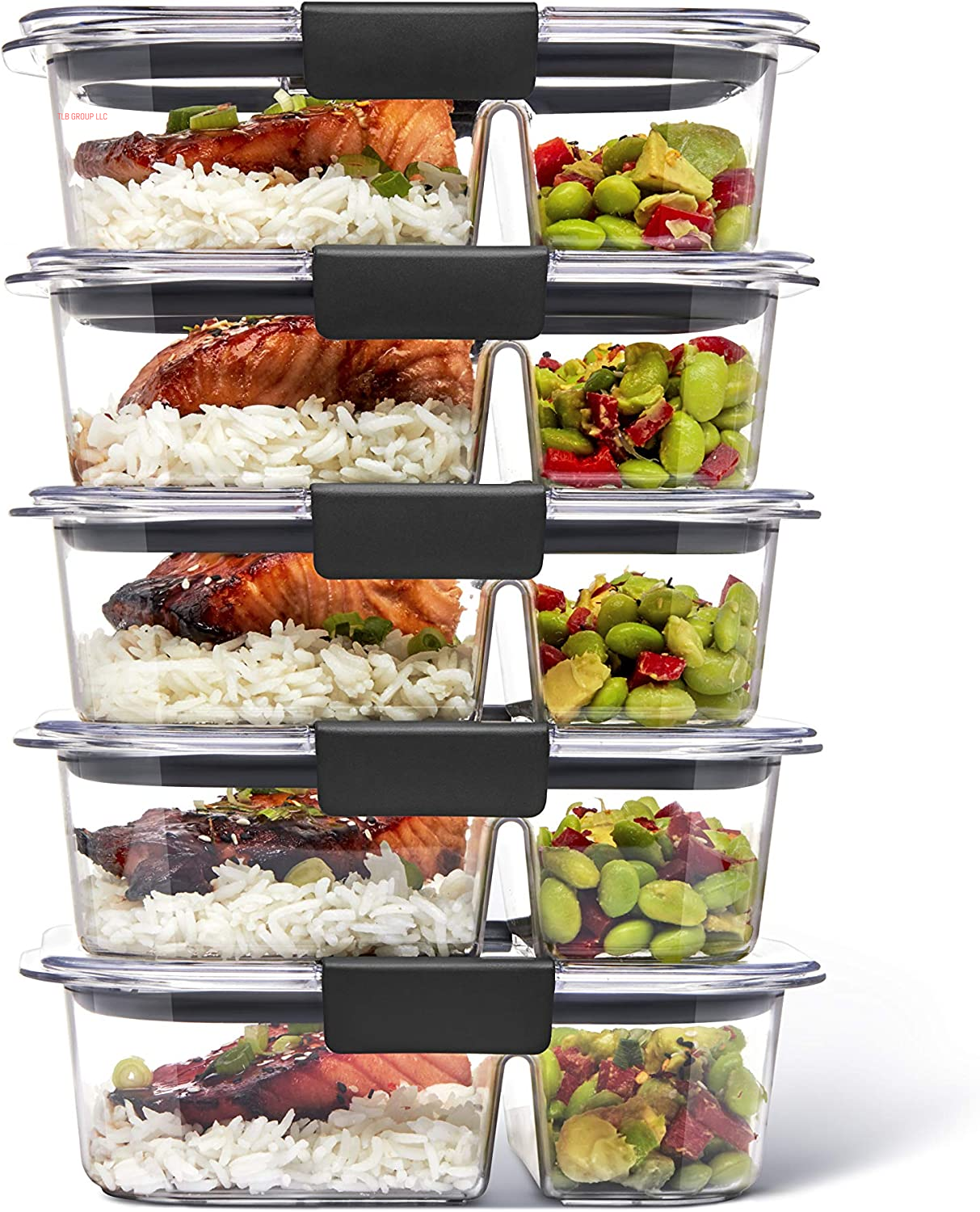 Brilliance Food Storage Containers, BPA Free, Airtight Lids, Ideal for Lunch, Meal Prep & Leftovers, Set of 5 (3.2 Cup)