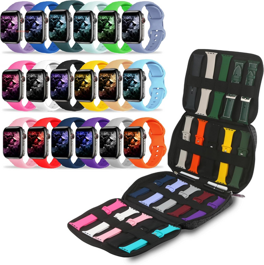 18 Pack Bands Compatible with Apple Watch Band 42Mm(Series 10) 41Mm 40Mm 38Mm and 20-Slot Watch Band Storage Organizer
