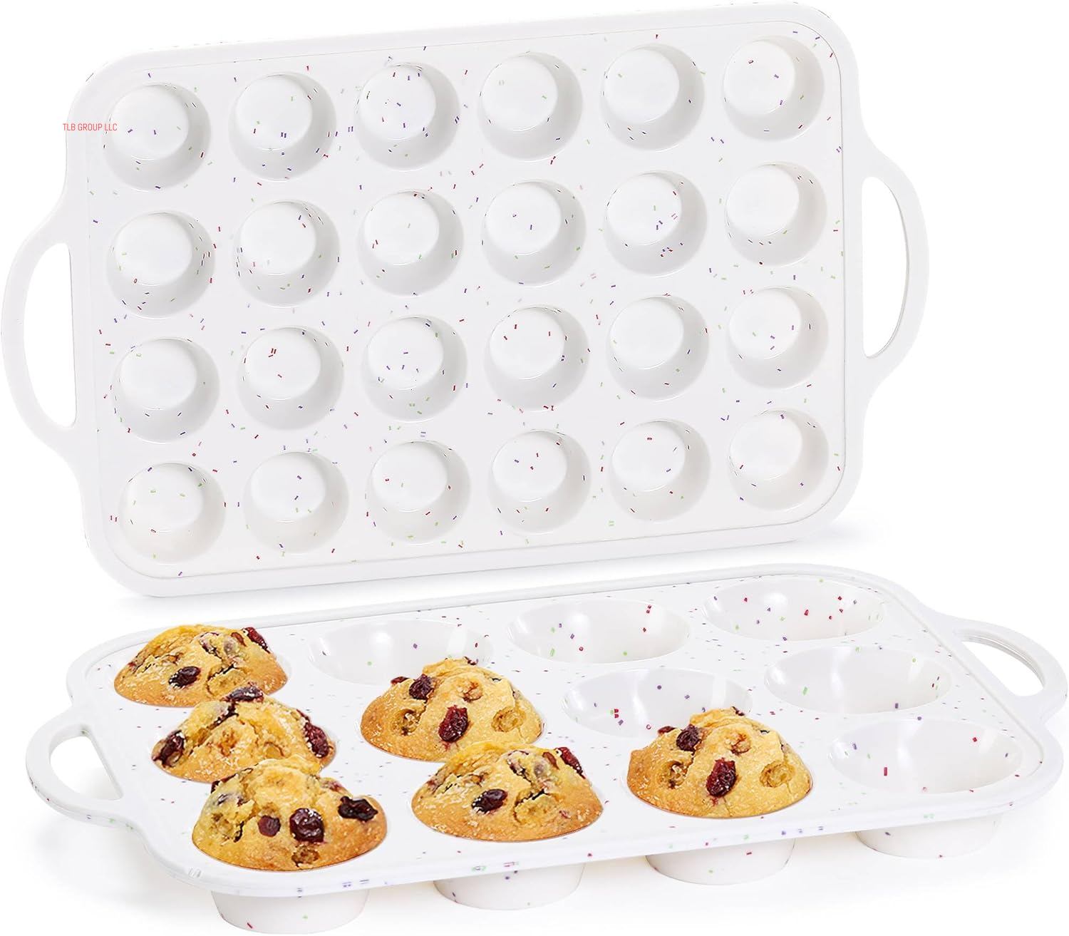 Silicone Muffin Pan, with Metal Reinforced Frame Regular Size 2.8Inch Silicone Cupcake Pan Nonstick 12 Cups for Baking Homemade Muffins, Cupcakes, Egg Bites 2 Pack Dishwasher Safe BPA Free
