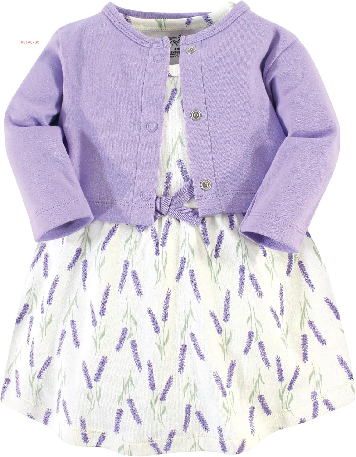 Baby Girl Organic Cotton Dress and Cardigan