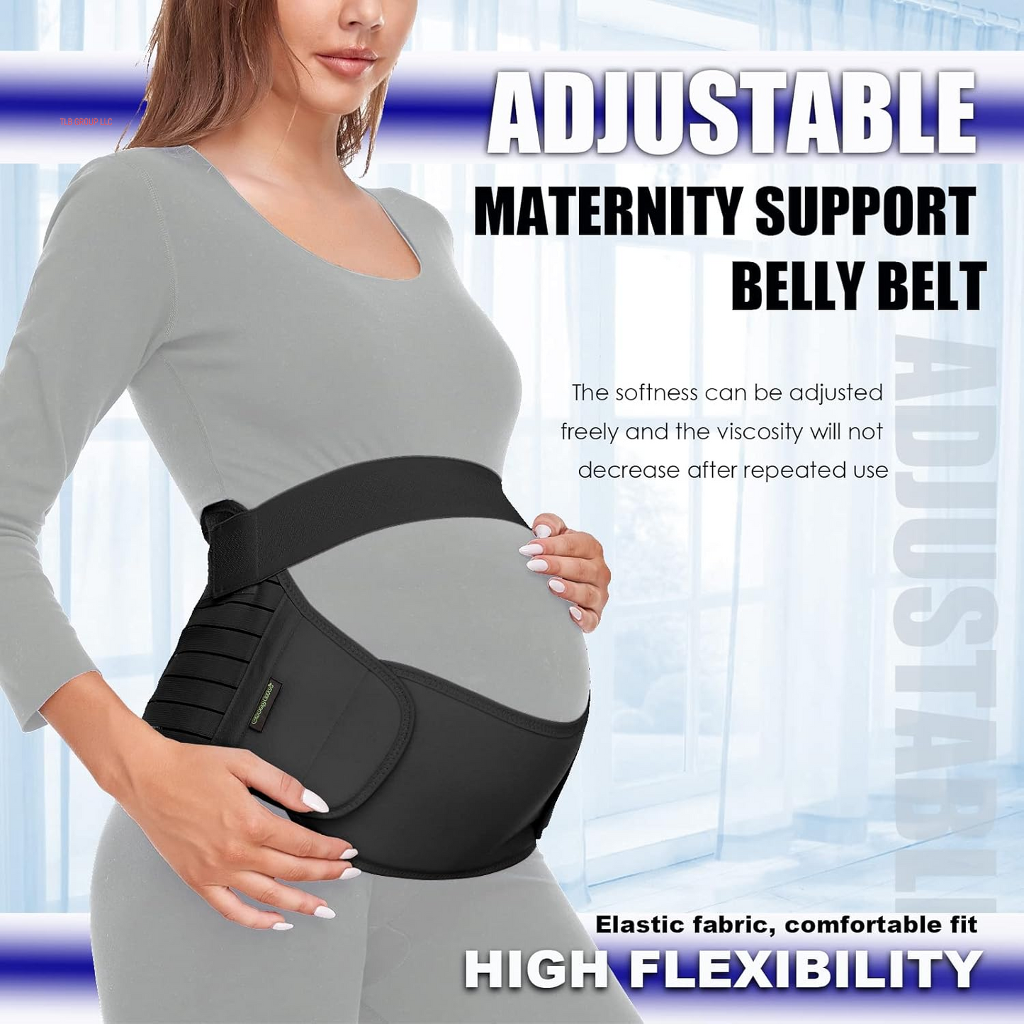 Maternity Belt, Pregnancy 3 in 1 Support Belt for Back/Pelvic/Hip Pain, Maternity Band Belly Support for Pregnancy Belly Support Band (L: Fit Ab 39.5"-51.3", Black)