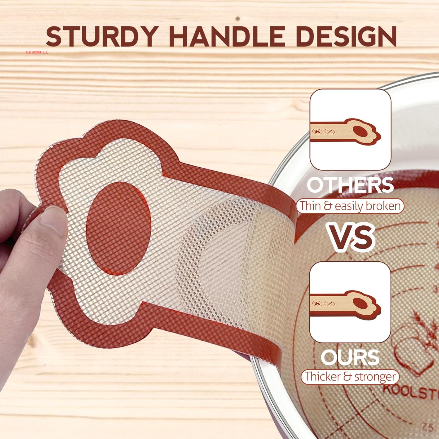 Silicone Bread Sling, 2 Pack Non-Stick & Easy to Clean Reusable Bread Sling for Dutch Oven with Cute Long Handles, Easy and Stable to Transfer Sourdough Bread