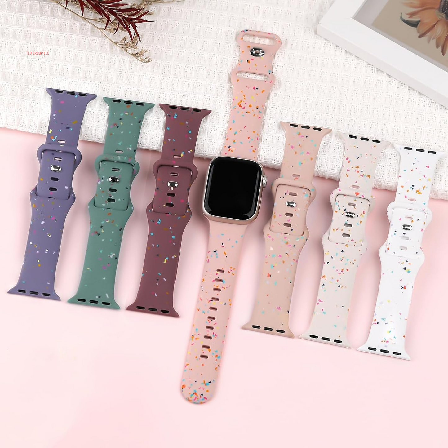 Sport Bands for Apple Watch Band 40Mm 41Mm 38Mm 44Mm 45Mm 46Mm 42Mm Iwatch Bands for Women Kids Men,Cute Recycled Plastic Silicone Strap for Apple Watch Series 10 9 8 7 6 5 4 3 SE 2Nd Ultra/2 49Mm