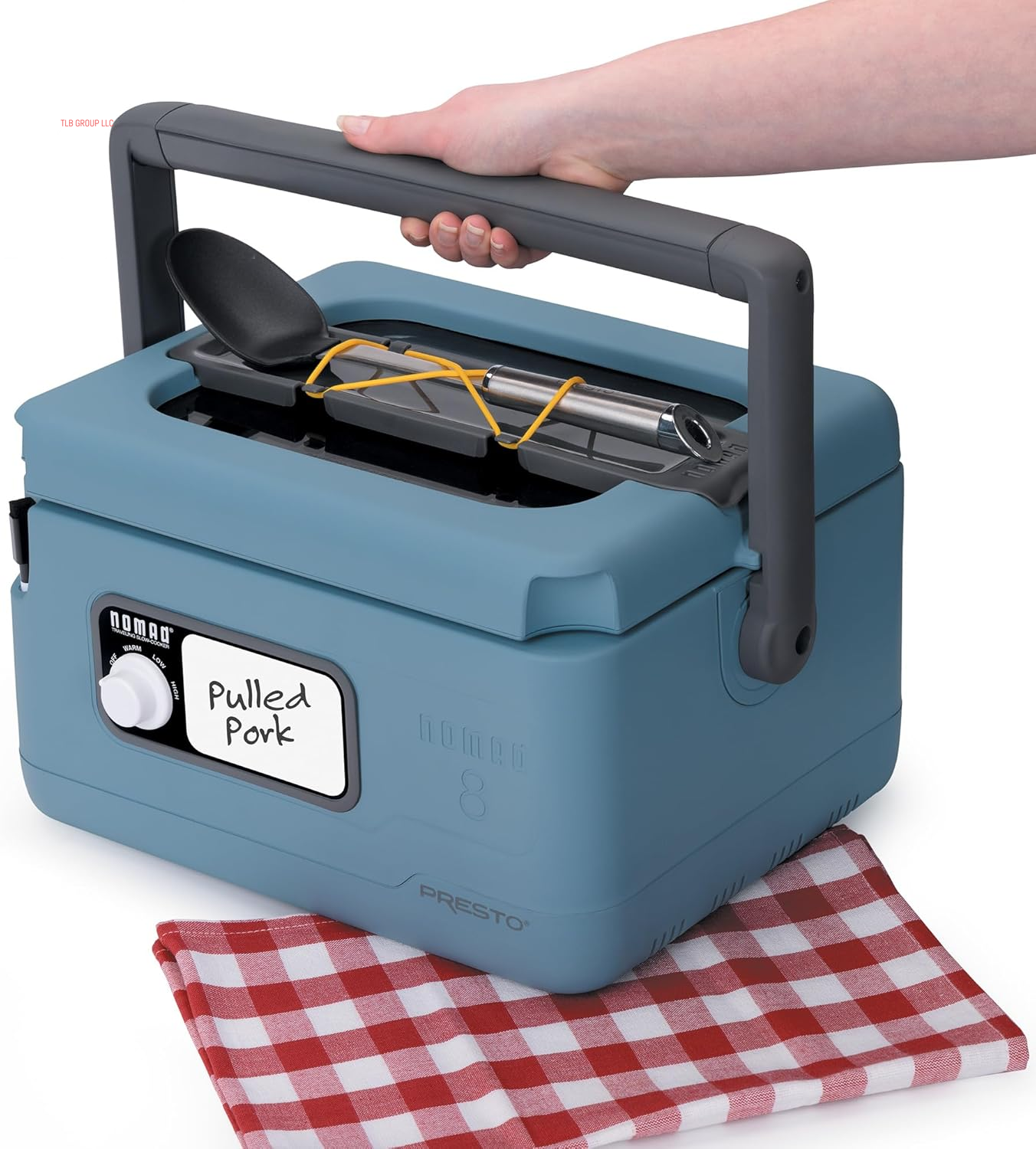 06017 8-Quart Nomad Traveling Slow Cooker, Blue TRUCK DRIVER
