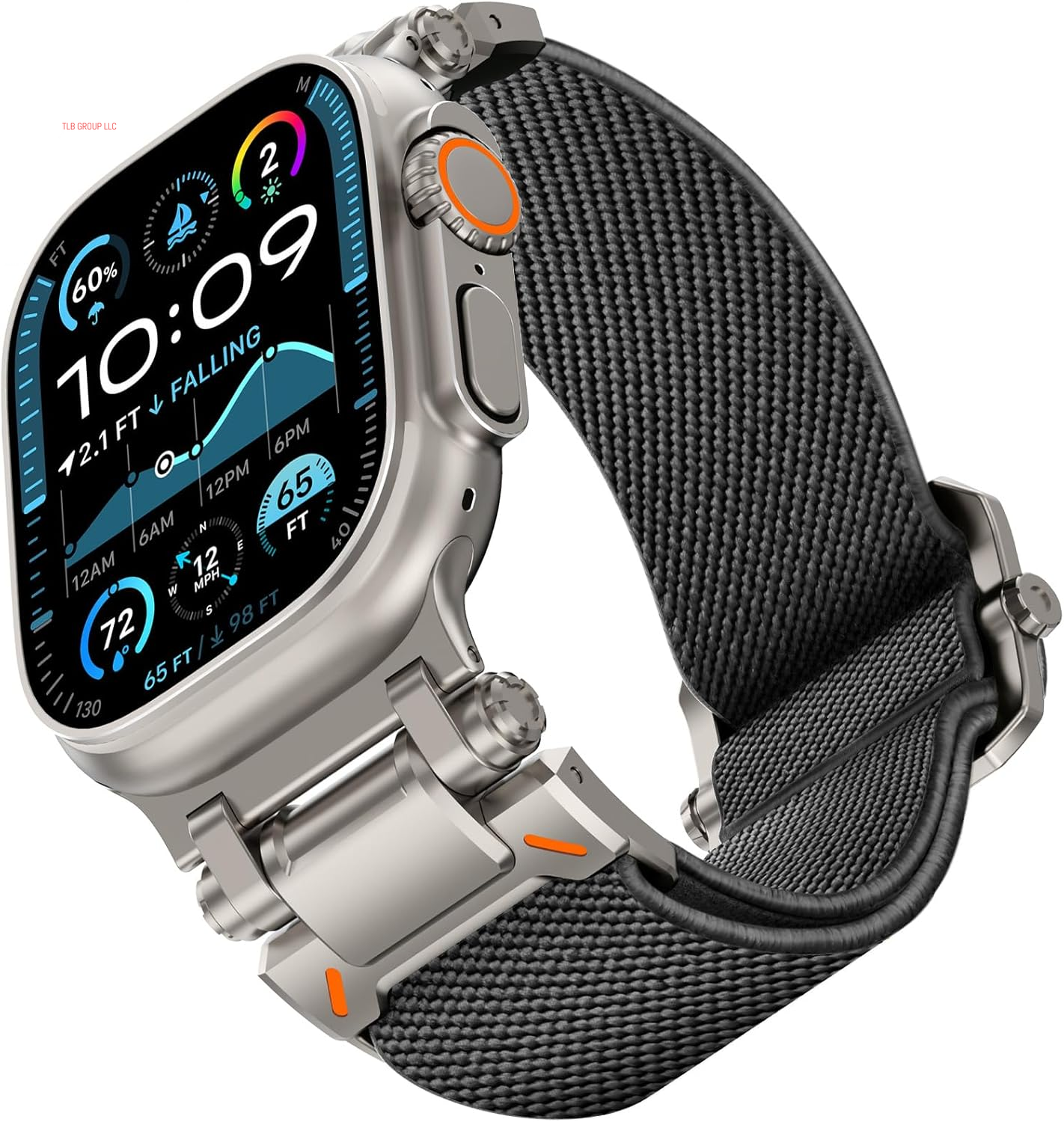 Stretchy Bands for Apple Watch Ultra 2 Band 49Mm 46Mm 45Mm 44Mm 42Mm Men, Rugged Solo Loop Nylon Sport Elastic Braided Straps for Iwatch Ultra Series 10 9 8 7 6 5 4 3 SE with Metal Connector
