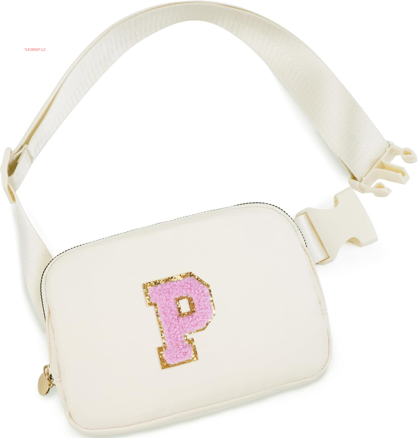 Personalized Belt Bag for Women Girls - Fashion Mini Waist Packs with Adjustable Strap - Trendy Travel Fanny Pack Crossbody Bags with Initial Letter - Teen Gifts | Cream,J