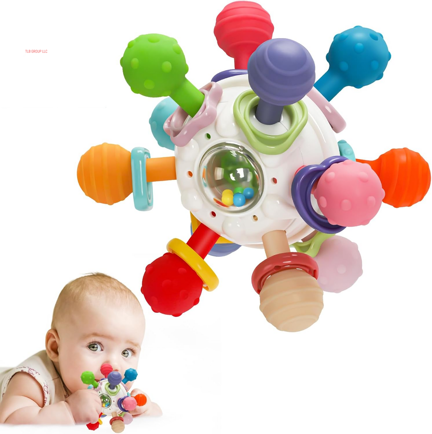 Baby Montessori Sensory Toys for 0-6 6-12 Months, Baby Teether Teething Toys for Babies 0 3 6 9 12 18 Months, Newborn Infant Learning Developmental Toys Gifts for 1 2 Year Old Boys Girls