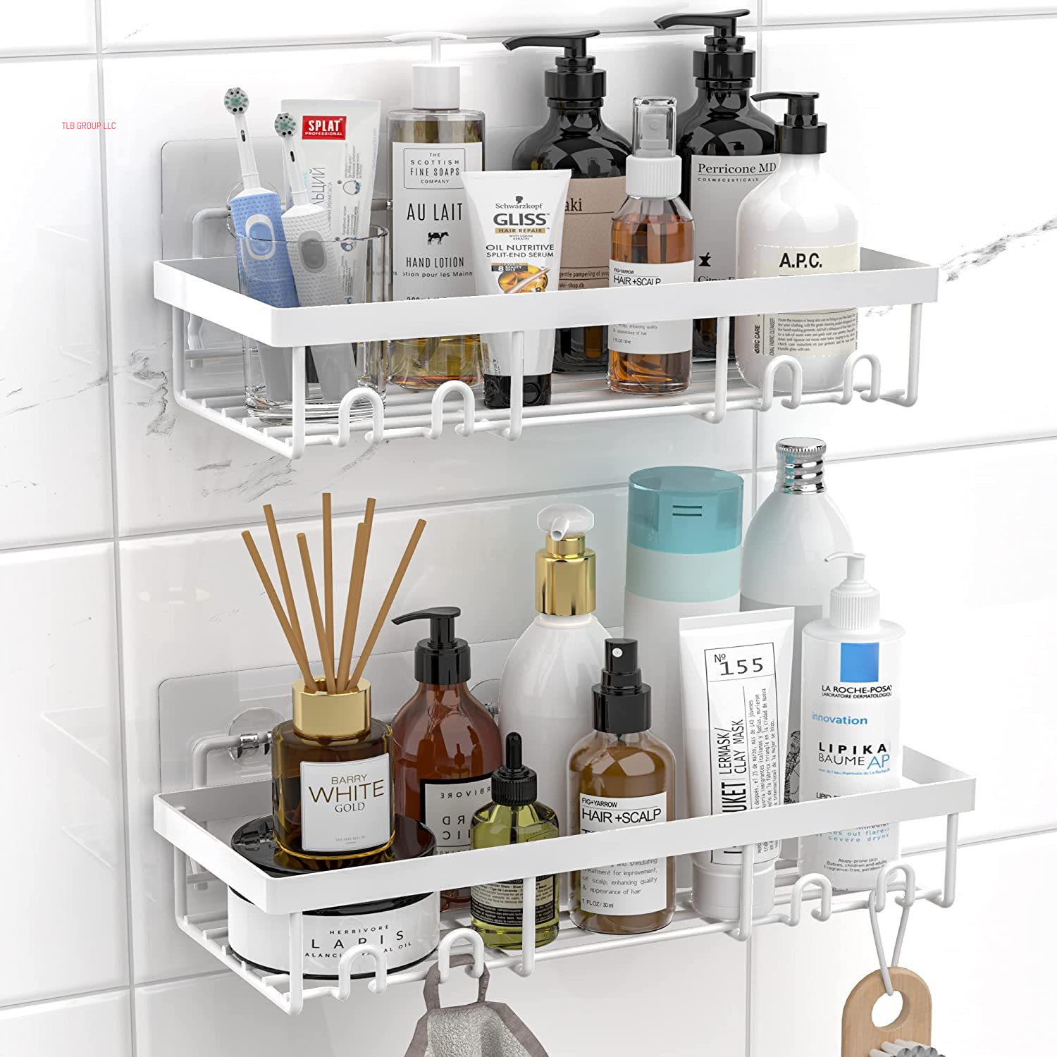 Shower Caddy Shelf Organizer Rack, Self Adhesive Black Bathroom Shelves Basket, Home Farmhouse Wall inside Organization and Storage Decor Rv Accessories, First Camper Apartment Essentials