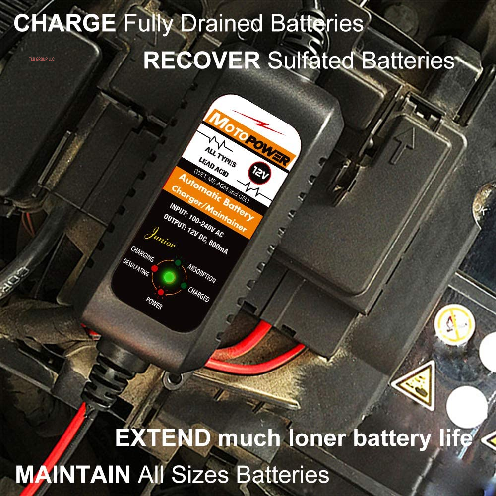 MP00205A 12V 800Ma Automatic Battery Charger, Maintainer, Trickle and Desulfator