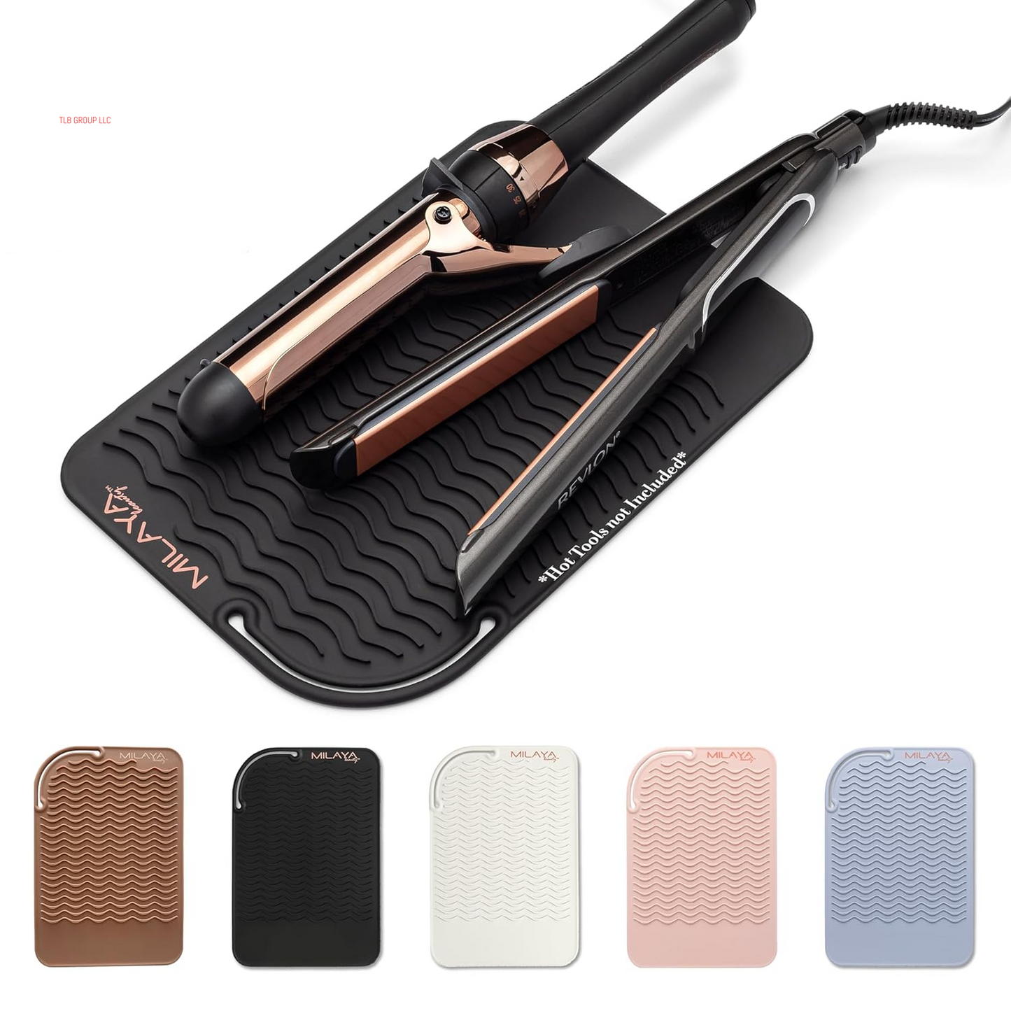 Silicone Heat Resistant Mat - Heat Resistant Mat - Iron Mat - Curling Iron Holder - Makeup Mat - Hot Tools Mat - Hot Tools Flat Iron Holder - Vanity Accessories