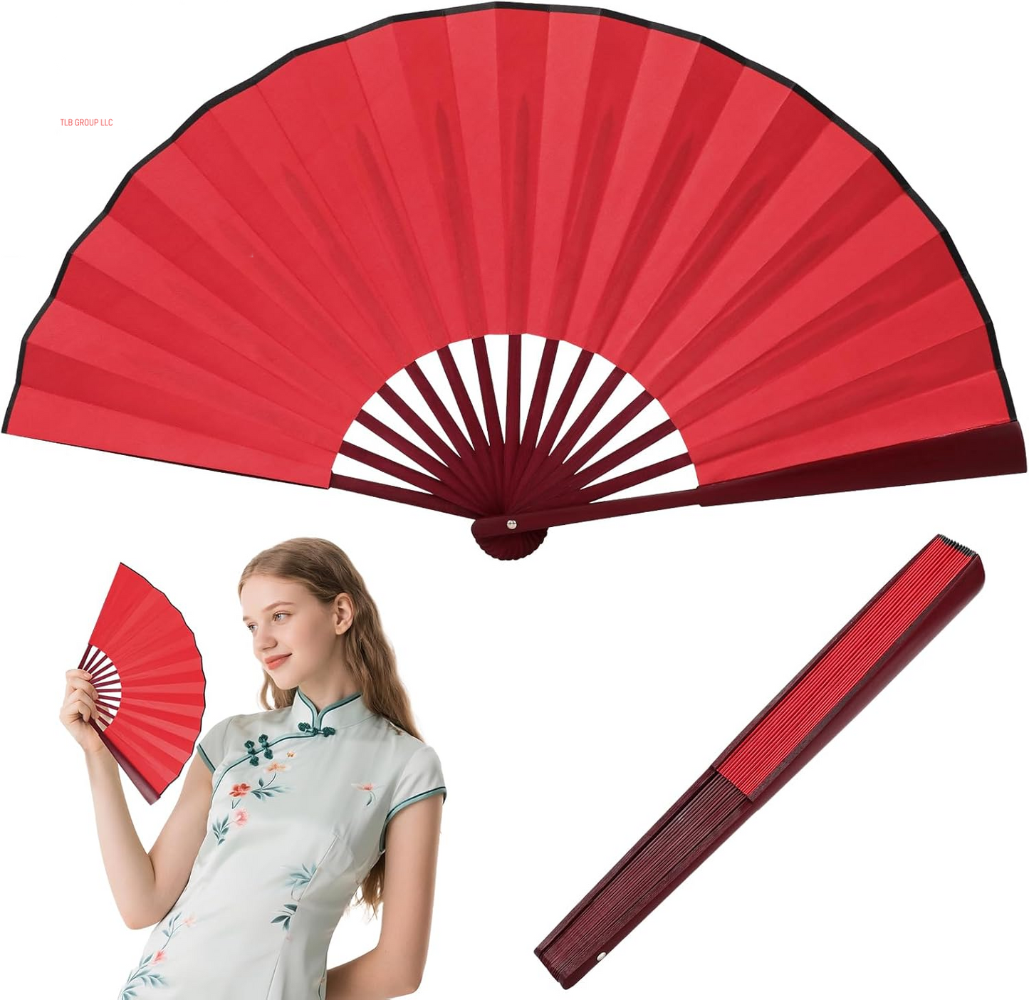 Boots on the Ground Fans Line Dance Popping Fan,Large Fold Fans,Decorative Folding Fans,Clap Fans for Line Dancing, Clack Handheld Large Folding Hand Rave Fan ﻿ (10In Black)