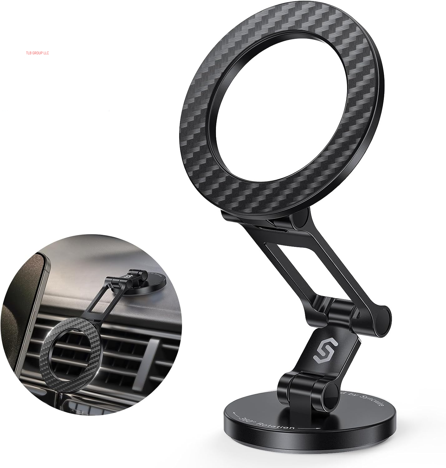 Fits Magsafe Car Mount for Car Dash&Tesla Screen[All-Metal] Magnetic Phone Holder, [Flexible Three-Axis]360° Rotation Car Mount Strong Magnets Car Phone Holder for Iphone 16 15 14 13 Pro Max