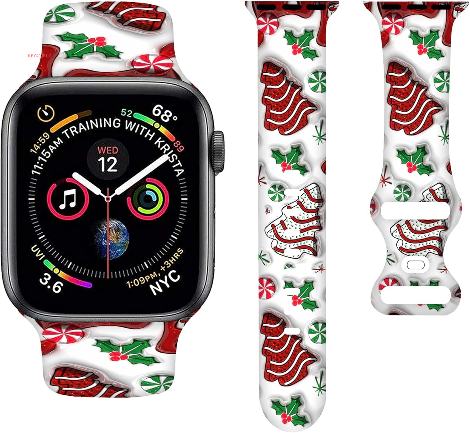 Sport Bands Compatible with Apple Watch Band 38MM 40MM 41MM 42MM 44MM 45MM 49MM, Silicone Strap Compatible with Iwatch Bands Ultra Series SE 9 8 7 6 5 4 3 2 1 for Women Men