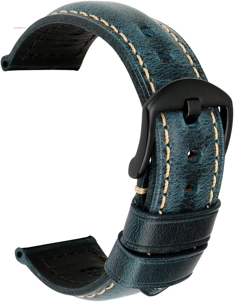 Watch Band, Vintage Oil Wax Leather Watch Straps 18Mm 19Mm 20Mm 21Mm 22Mm 23Mm 24Mm 26Mm Watch Belt for Men Women