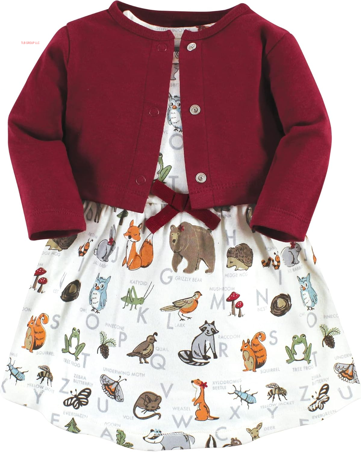 Baby Girl Organic Cotton Dress and Cardigan