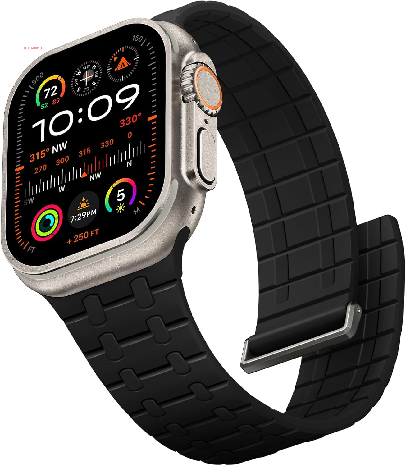 Compatible with Apple Watch Bands for Men 44Mm 45Mm 46Mm 49Mm 42Mm Women, Silicone Magnetic Sport Loop Strap for Iwatch Ultra 2 Series 10 9 8 7 6 5 4 3 SE