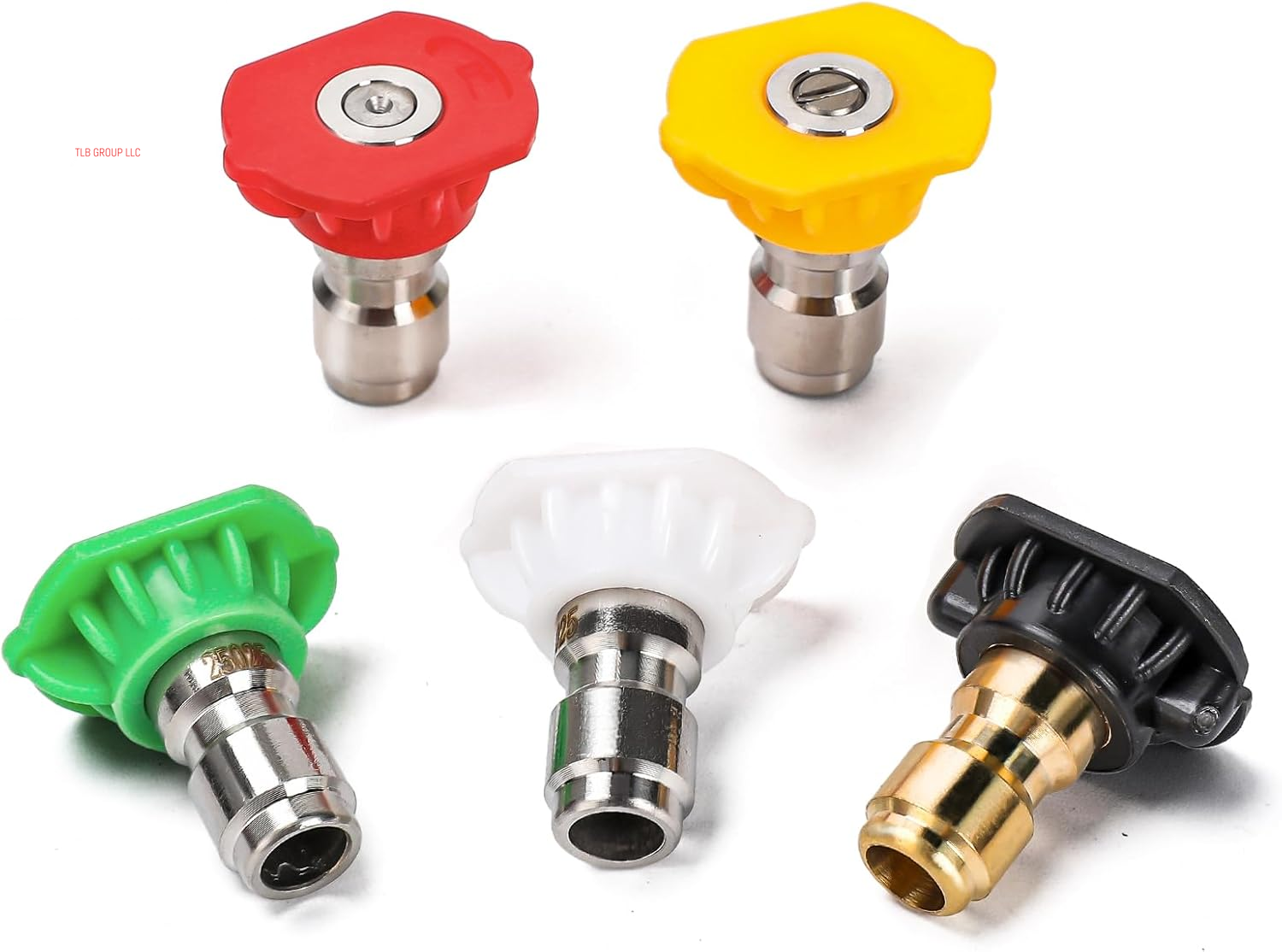 Pressure Washer Tips, Set of 5 Pressure Washer Nozzle Tips, 1/4 Inch Quick Connect, 4000 PSI(2.5 GPM)