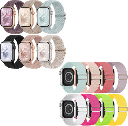 14 Pack Braided Stretchy Solo Loop Compatible with Apple Watch Band 38Mm 40Mm 41Mm 42Mm 44Mm 45Mm 46Mm 49Mm Women Men