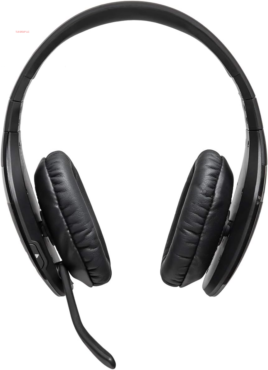 B350-XT Mono Bluetooth Wireless Headphones 96% Noise Canceling over Head Trucker Headset with Mic, Adjustable Lightweight Headband, Ip54-Rated Protection, 24 Hrs. Talk Time, Black