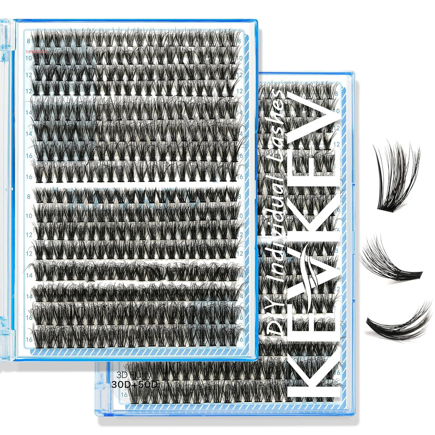 Lash Clusters Kit Lash Extension Kit D Curl Eyelash Extension Kit 280 Pcs Eyelash Clusters Kit Cluster Eyelash Extensions Individual Lashes Kit with Lash Bond and Seal Eyelash Tweezers