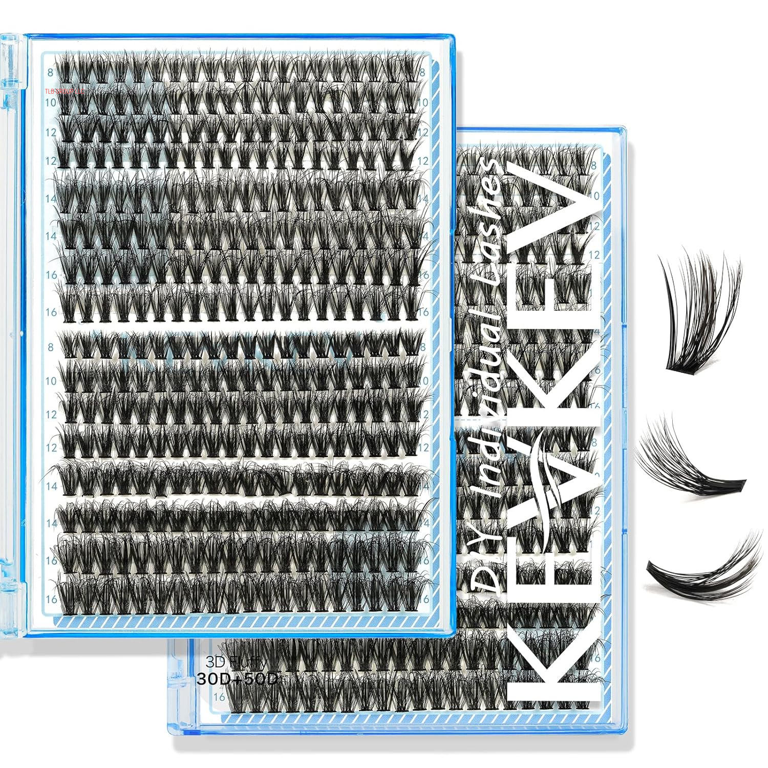 Lash Clusters Kit Lash Extension Kit D Curl Eyelash Extension Kit 280 Pcs Eyelash Clusters Kit Cluster Eyelash Extensions Individual Lashes Kit with Lash Bond and Seal Eyelash Tweezers
