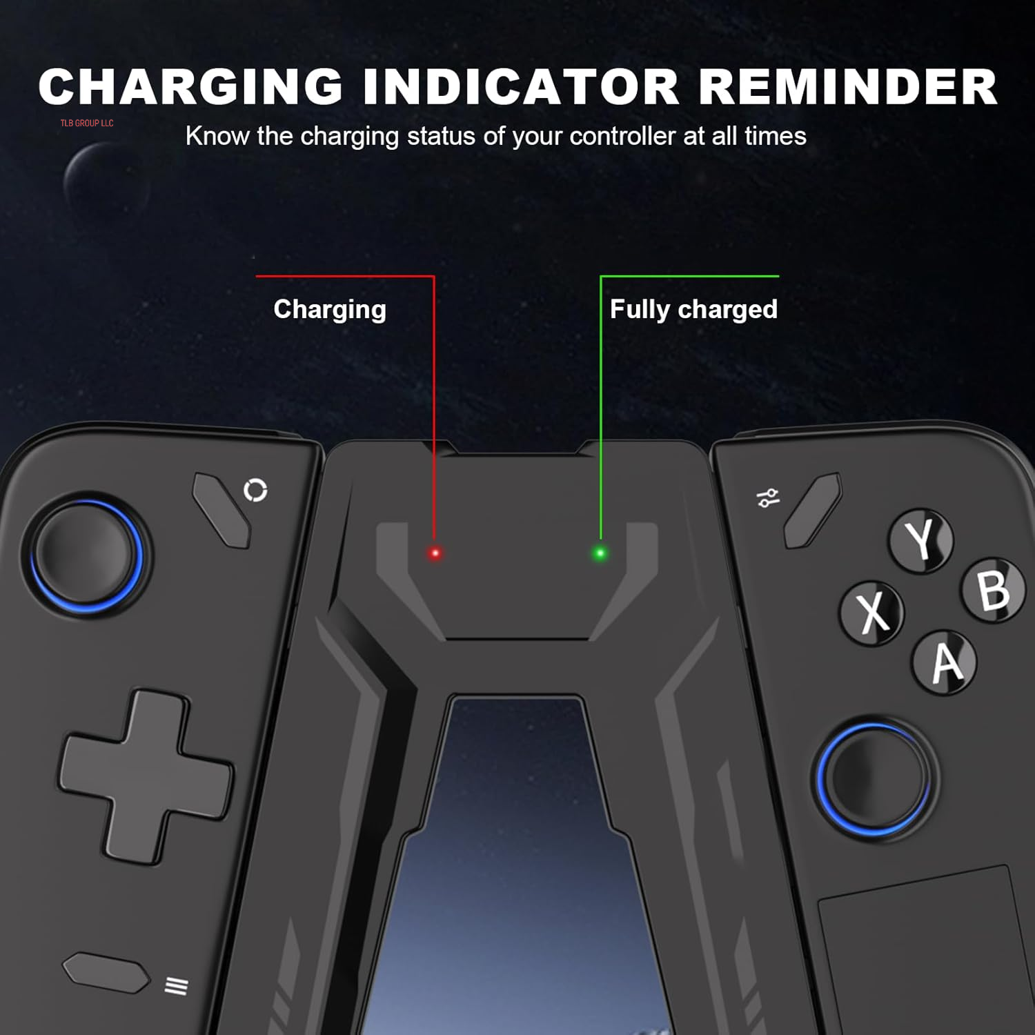 Charging Grip for Legion Go Controller, Portable Legion Go Controller Charger with Indicators, Play While Charging