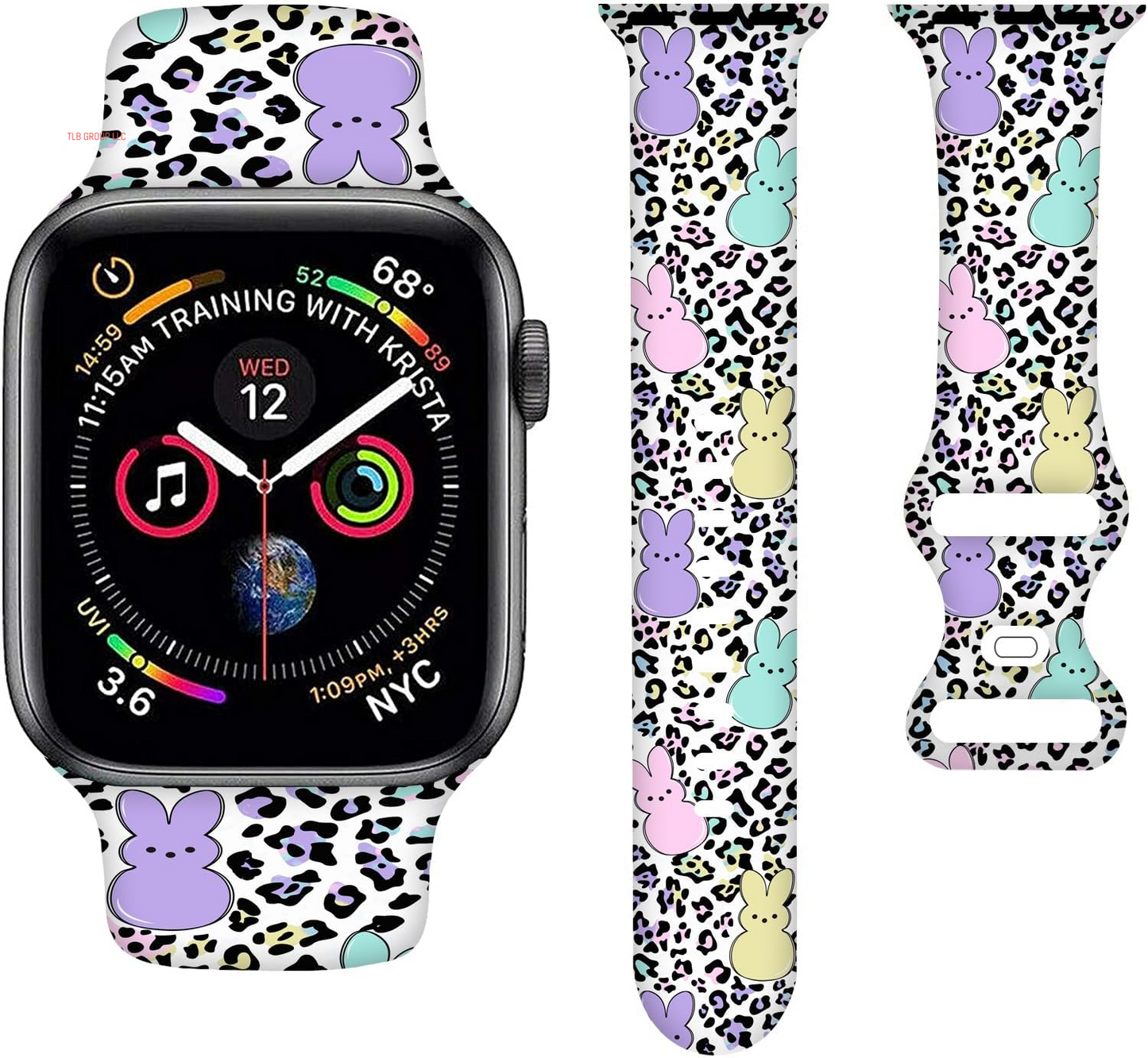 Cartoon Holiday Bands Compatible with Apple Watch Band 38MM 40MM 41MM 42MM 44MM 45MM 49MM, Silicone Strap Compatible with Iwatch Bands Ultra Series SE 9 8 7 6 5 4 3 2 1 for Women Men