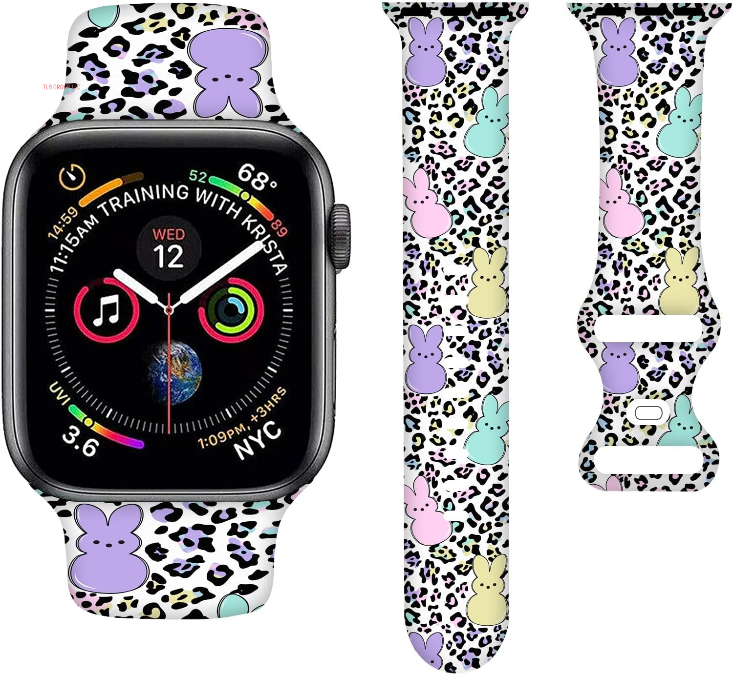 Cartoon Holiday Bands Compatible with Apple Watch Band 38MM 40MM 41MM 42MM 44MM 45MM 49MM, Silicone Strap Compatible with Iwatch Bands Ultra Series SE 9 8 7 6 5 4 3 2 1 for Women Men