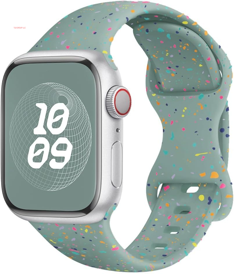 Sport Bands for Apple Watch Band 40Mm 41Mm 38Mm 44Mm 45Mm 46Mm 42Mm Iwatch Bands for Women Kids Men,Cute Recycled Plastic Silicone Strap for Apple Watch Series 10 9 8 7 6 5 4 3 SE 2Nd Ultra/2 49Mm