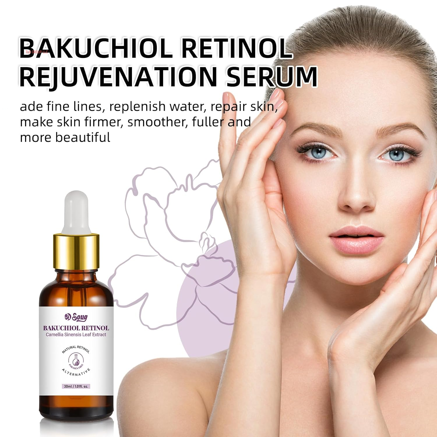 Bakuchiol Retinol Serum, 2 PCS Retinol Rejuvenation Serum for anti Aging & Reduce Wrinkles, Fine Lines & Sagging, Moisturising Skin, 2.02 Fl.Oz