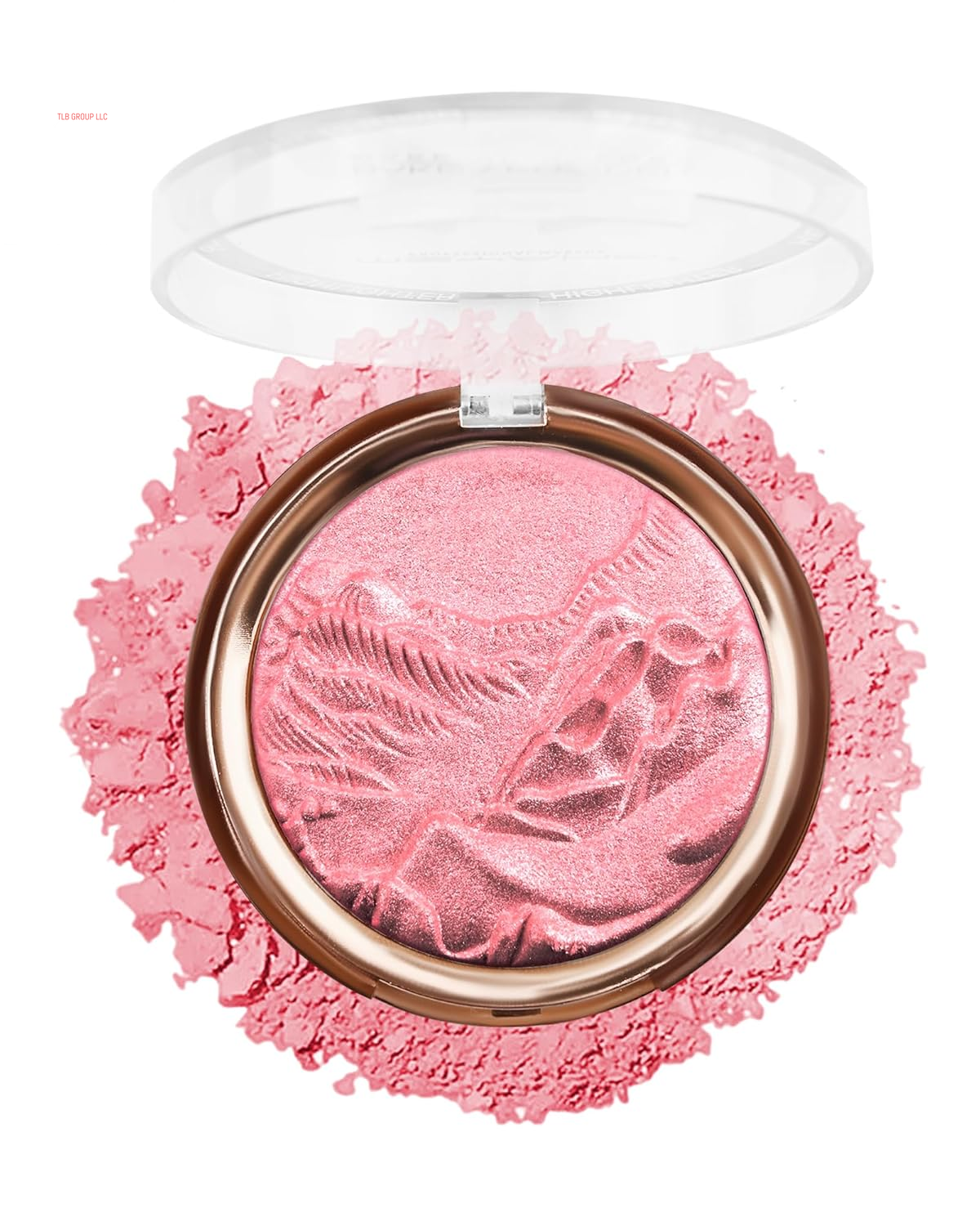Baked Highlighter Blush Powder Palette-2-In-1 Blush Highlighter Face Makeup, Sheer Shimmer Rose Pink Highlighting Palette for Face Eye Cheeks,Mother'S Day Makeup Gift for Women, 0.38 Oz-Rose Glow