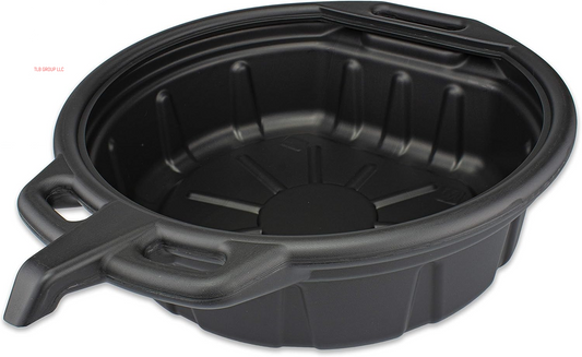 20762A Oil Drain Pan | Black Plastic anti Splash | Motor Oil Drip Catcher Pan | 2 Gallon (8L) Capacity