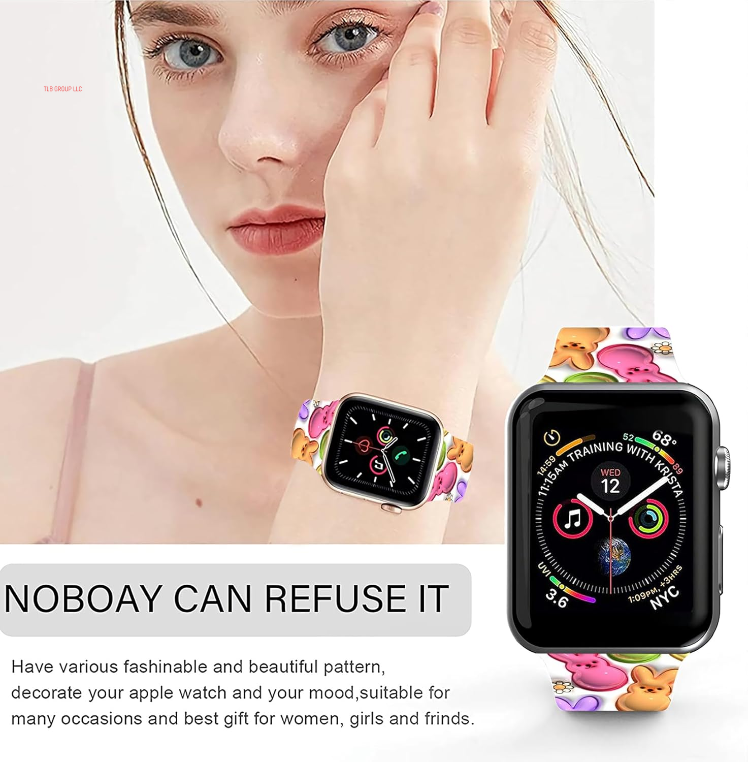 Sport Bands Compatible with Apple Watch Band 38MM 40MM 41MM 42MM 44MM 45MM 49MM, Silicone Strap Compatible with Iwatch Bands Ultra Series SE 9 8 7 6 5 4 3 2 1 for Women Men