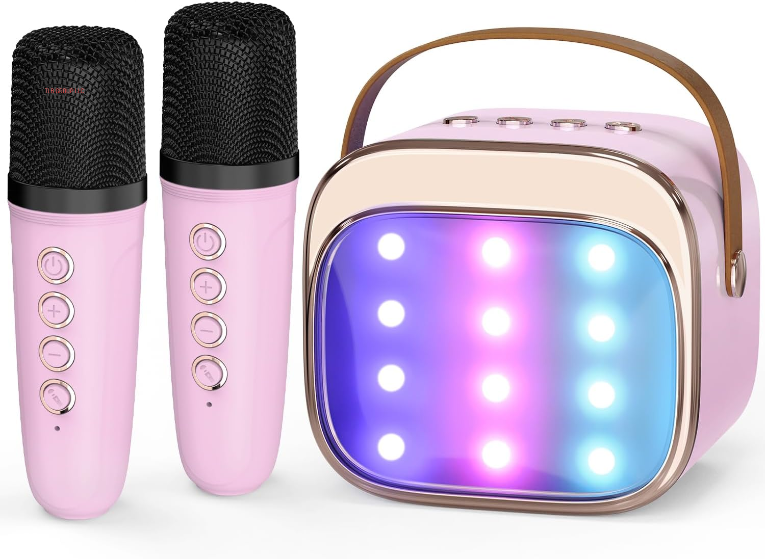 Mini Karaoke Machine for Kids Adults, Portable Bluetooth Speaker with 2 Wireless Microphones, Birthday and Easter Gifts Toys for Girls Ages 3, 4, 5, 6, 7, 8, 9,10,11,12+ Years Old