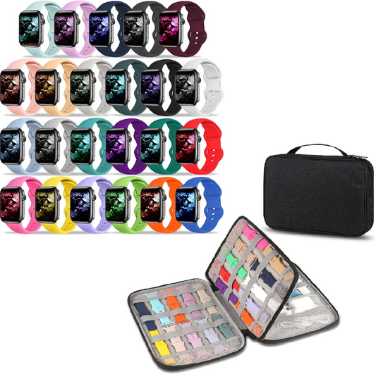23 Pack Bands Compatible with Apple Watch Band 42Mm(Series 10) 41Mm 40Mm 38Mm and 35-Slot Watch Band Storage Organizer