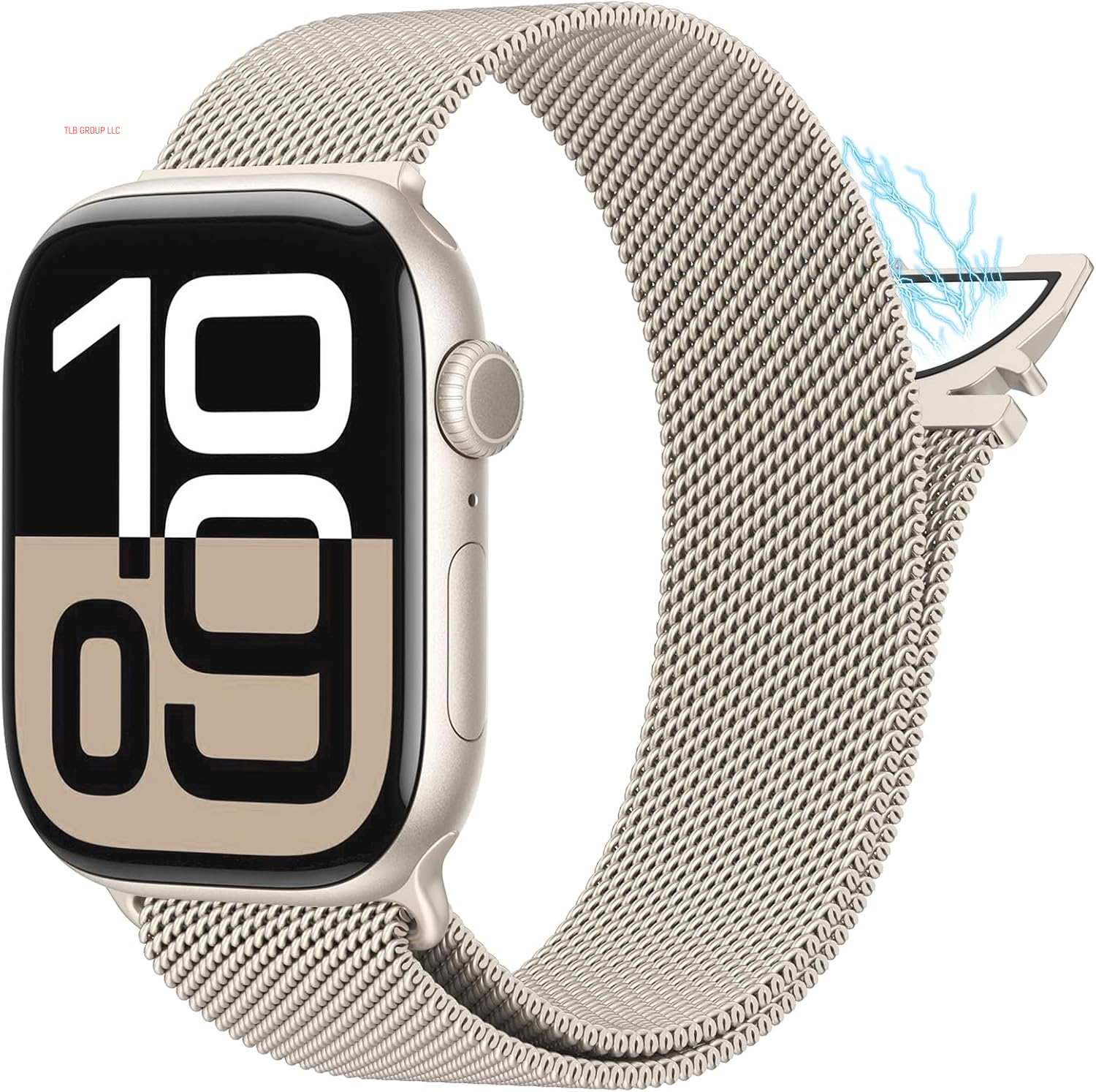 Milanese Mesh Loop Compatible with Apple Watch Band 40Mm 41Mm 38Mm 42Mm Series 10 9 8 7 SE 6 5 4 3 2 1 Men & Women, Stainless Steel Wider Metal Strap with Magnetic Clasp for Iwatch Bands