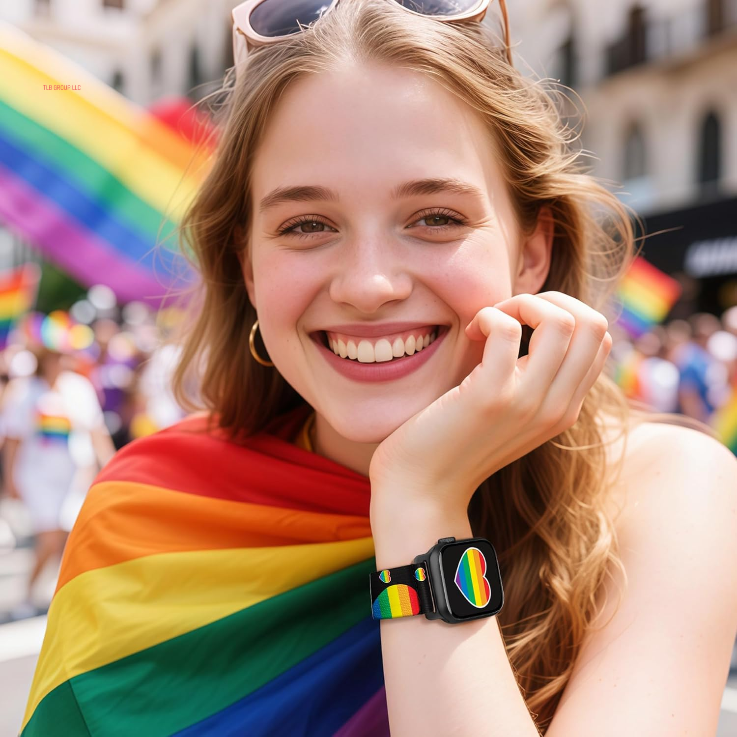 Pride Rainbow Stretchy Band for Apple Watch Bands 46Mm 45Mm 44Mm 49 42Mm(S3) for Women Men Iwatch Bands SE Series 10 9 8 7 6 5 4 3, Dressy Cute LGBTQ Elastic Nylon Loop for Apple Watch Band-A