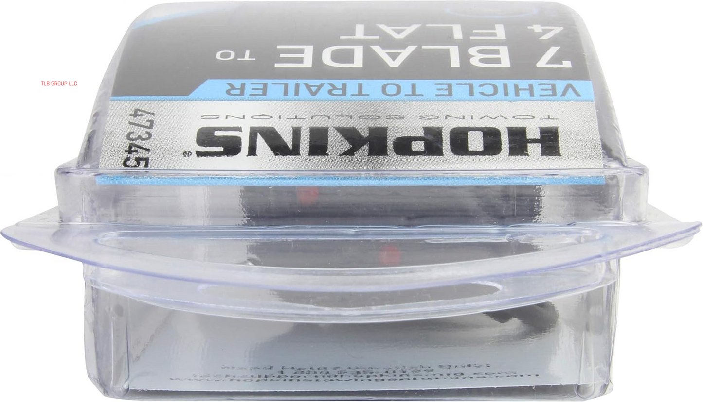 Hopkins 7 Blade to 4 Wire Flat Vehicle to Trailer Connector Adapter Plug, Universal Fit for Vehicles with 7 Blade Adapters (47345)