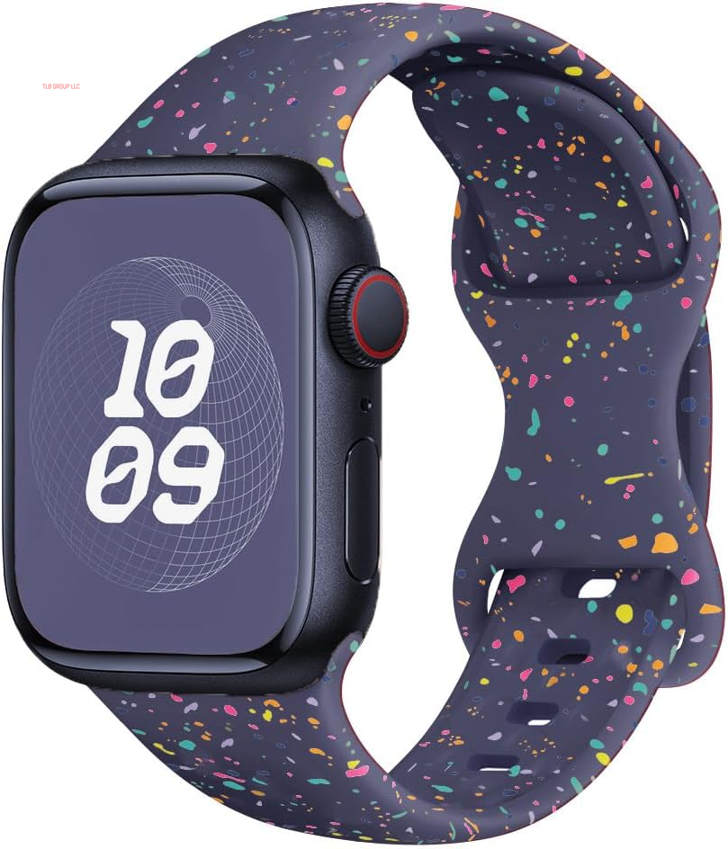 Sport Bands for Apple Watch Band 40Mm 41Mm 38Mm 44Mm 45Mm 46Mm 42Mm Iwatch Bands for Women Kids Men,Cute Recycled Plastic Silicone Strap for Apple Watch Series 10 9 8 7 6 5 4 3 SE 2Nd Ultra/2 49Mm