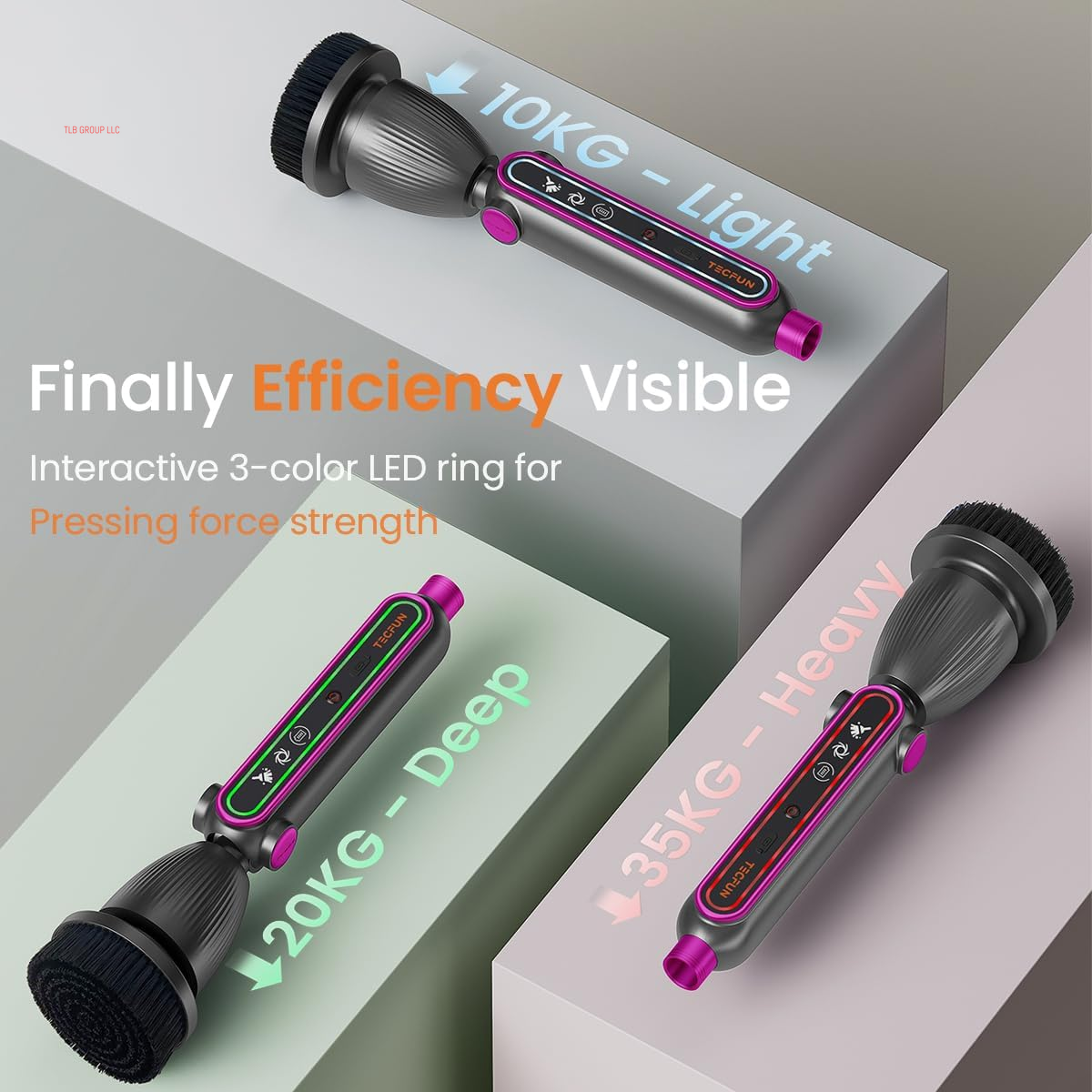 Electric Spin Scrubber 16 in 1 Cleaning Brush with Adjustable Angles & Heads, Bathroom Power Scrubber with Extendable Handle, Interactive LED, Cleaning Supplies for Toilet,Kitchen,Shower-Grey